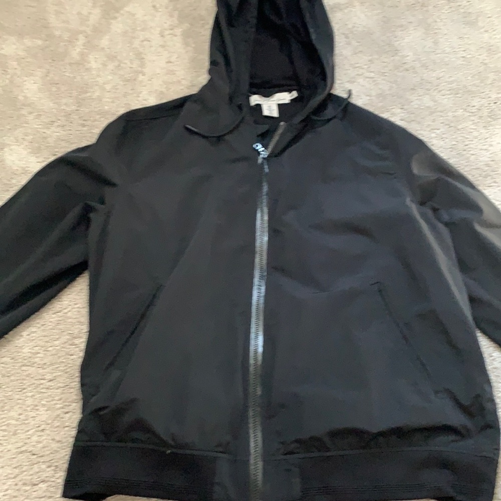 Men’s h&m xl wind breaker jacket black zip up